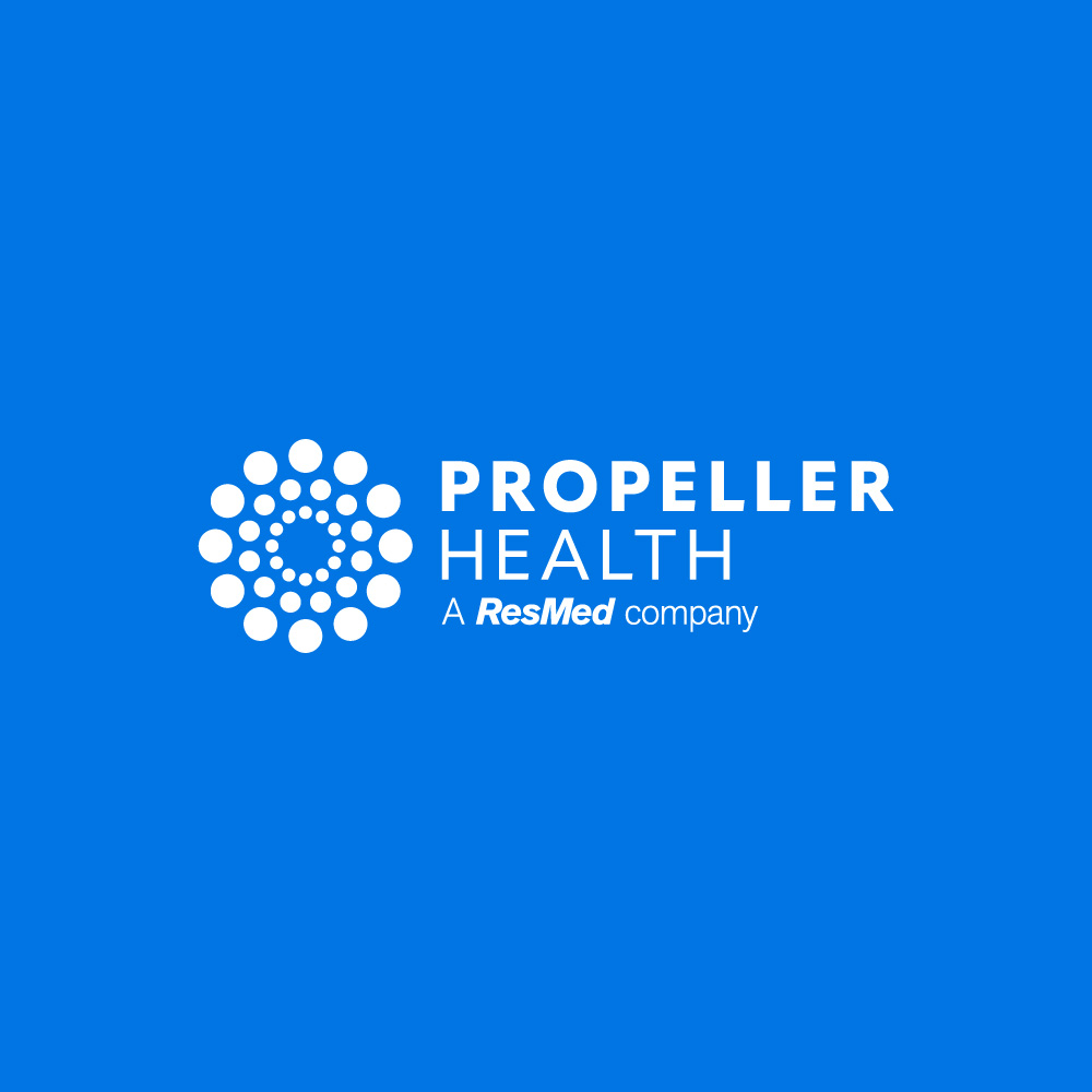 White Propeller Health logo on a blue background